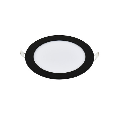 LED panel E-light 12W okrugli ugradni 6500K crni