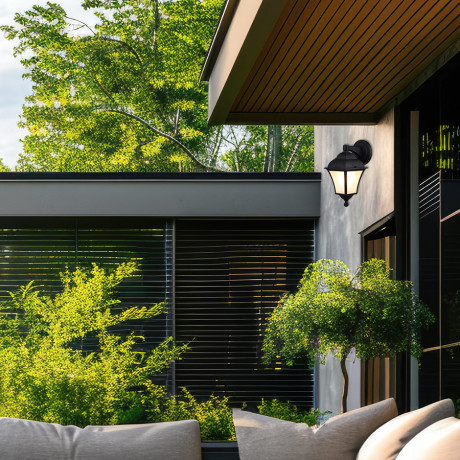 Vrtna lampa zidna Ambros ML-8052-WD crna