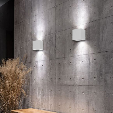 Zidna lampa E-light SQ 6W 4000K siva