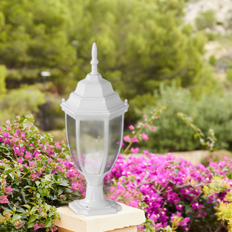 Vrtna lampa stubna 215-D bijela