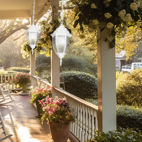 Vrtna lampa viseca 215-H bijela