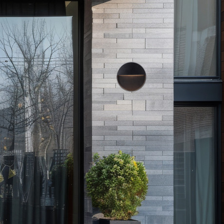 Vrtna lampa LED zidna Mendel ML-4501 okrugla crna