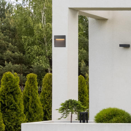 Vrtna lampa LED zidna Mendel ML-4502 kvadratna antracit