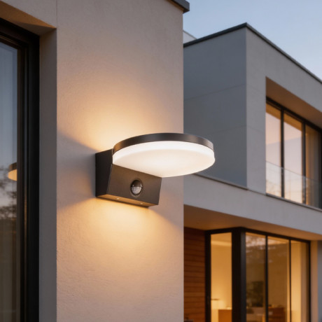 Vrtna lampa LED zidna sa senzorom ST107 15W Siva