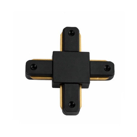 Konektor za E-light GU10 šinsku rasvjetu X oblik crni