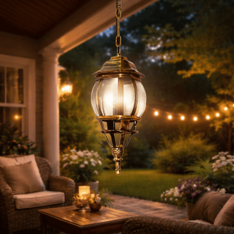 Vrtna lampa viseca Bristol ML-NF-658-1P Staro zlato