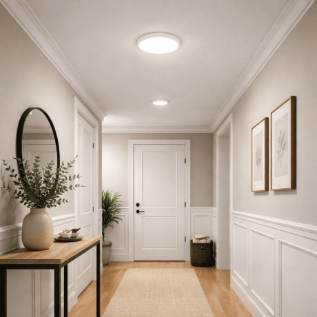 LED panel E-light 18W okrugli nadgradni 3CCT sa panik modulom