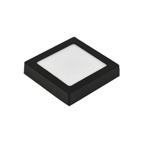 LED panel E-light 6W kvadratni nadgradni 6500K crni