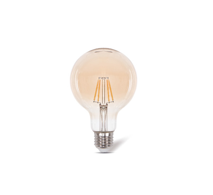 Mengjay Lampadina LED Edison G95-4 W, dimmerabile, (E27, 220 V), dimensioni  (D x H): 95 x 135 mm (set da 20) con sfere di vetro trasparente, 360 lm